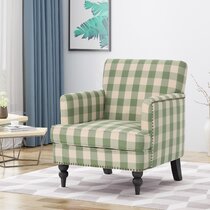 Green on sale check armchair